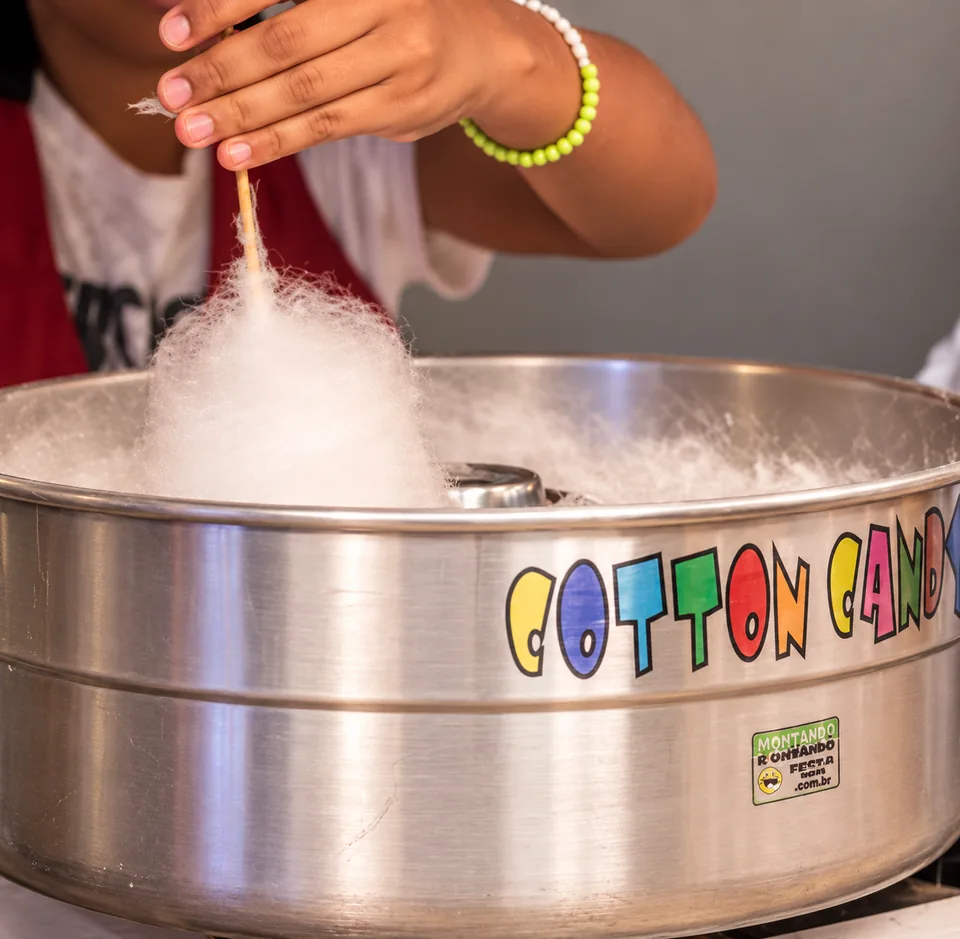 Barraquinha de algodão doce para festa