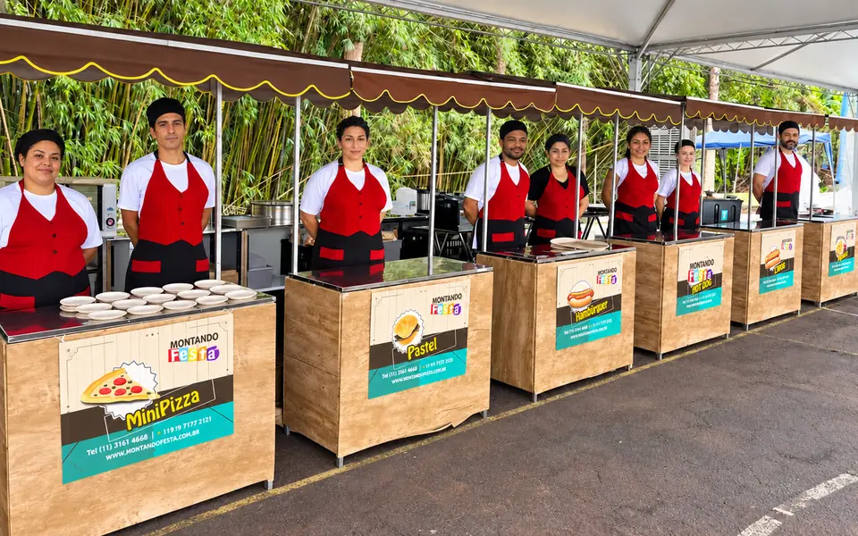 Barraquinhas para festa em São Paulo