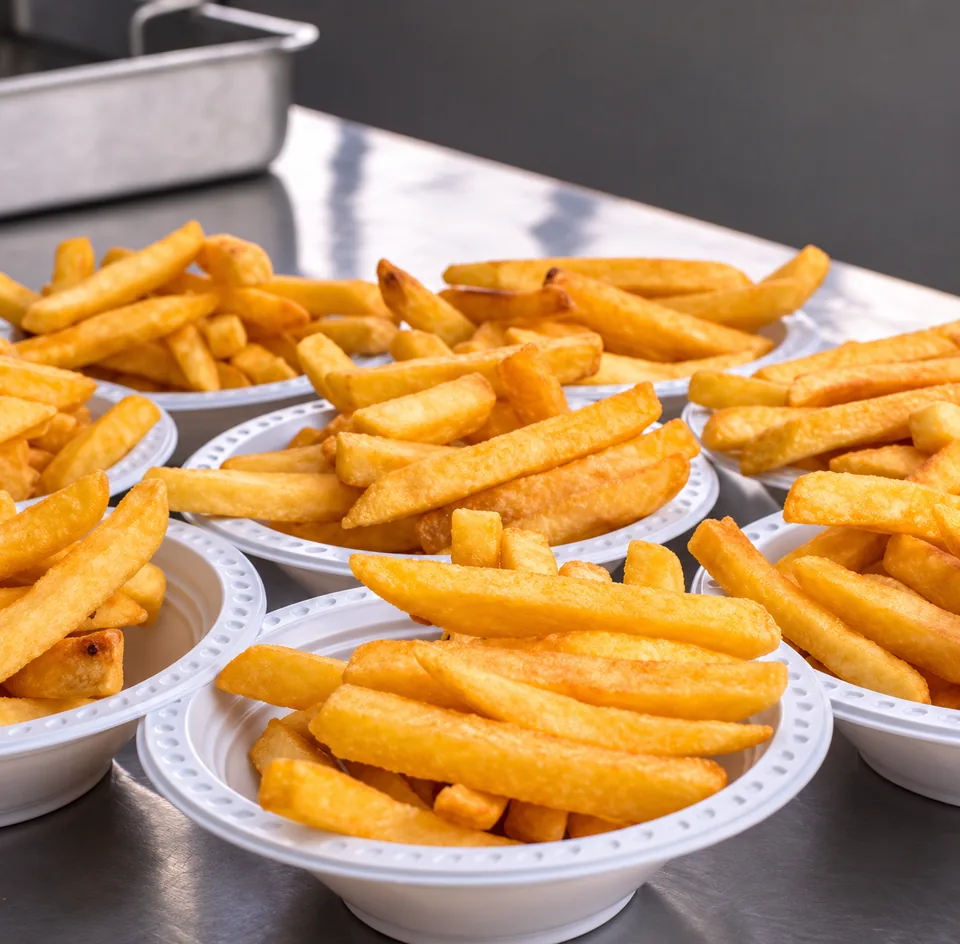 Barraquinha de batata frita para festa