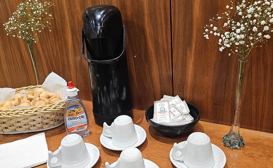 Mesa de buffet de crepe para festa