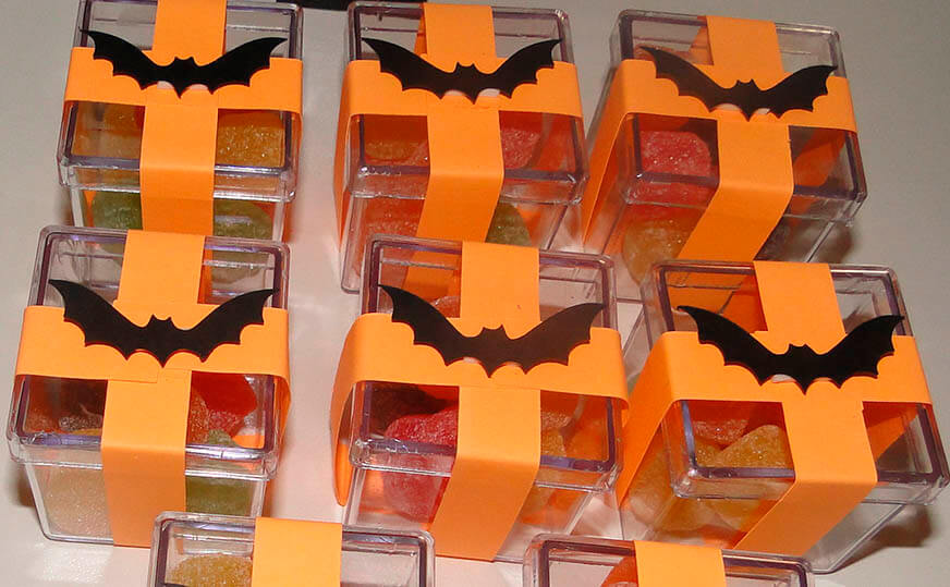 Kit de guloseimas personalizados com tema terror e halloween