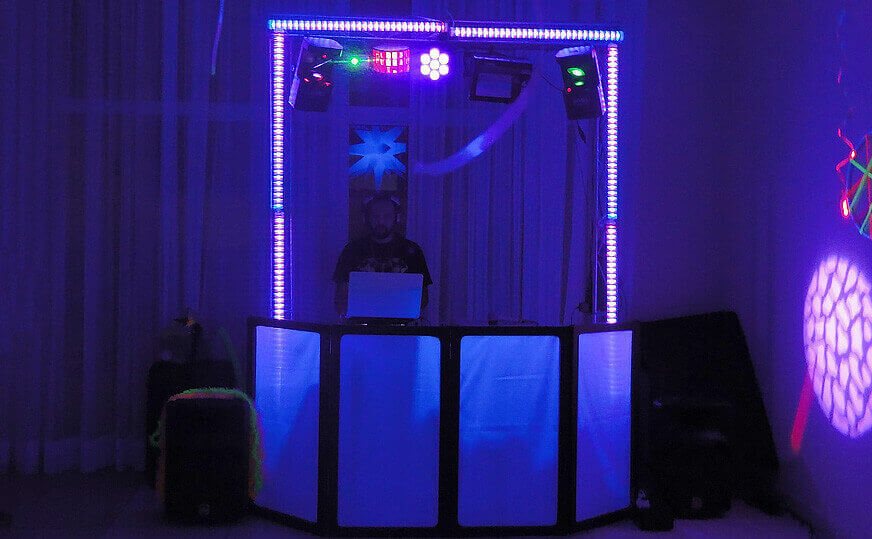 Cabine de DJ iluminada